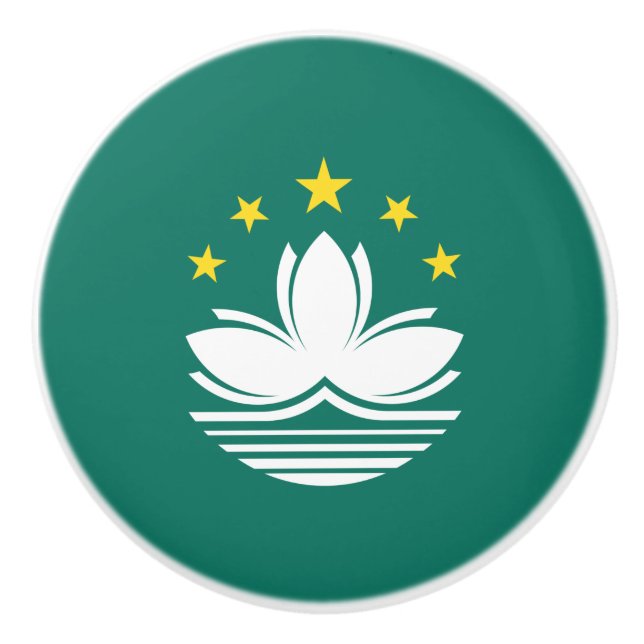 Macau Flagga Knopp (Framsidan)