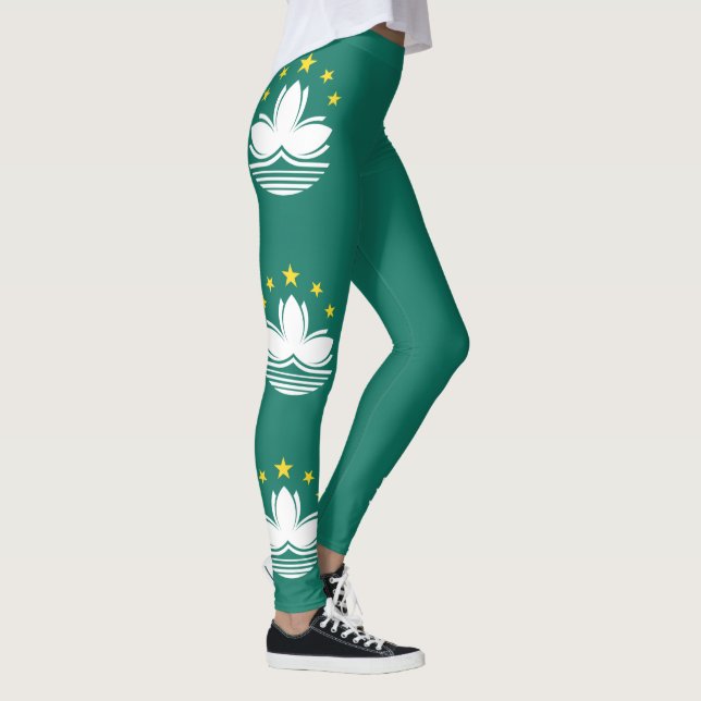 Macau Flagga Leggings (Höger)