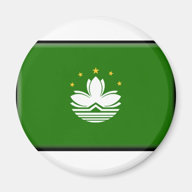 Macau Flagga Magnet (Framsidan)