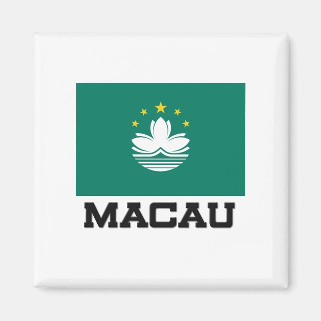 Macau Flagga Magnet (Framsidan)