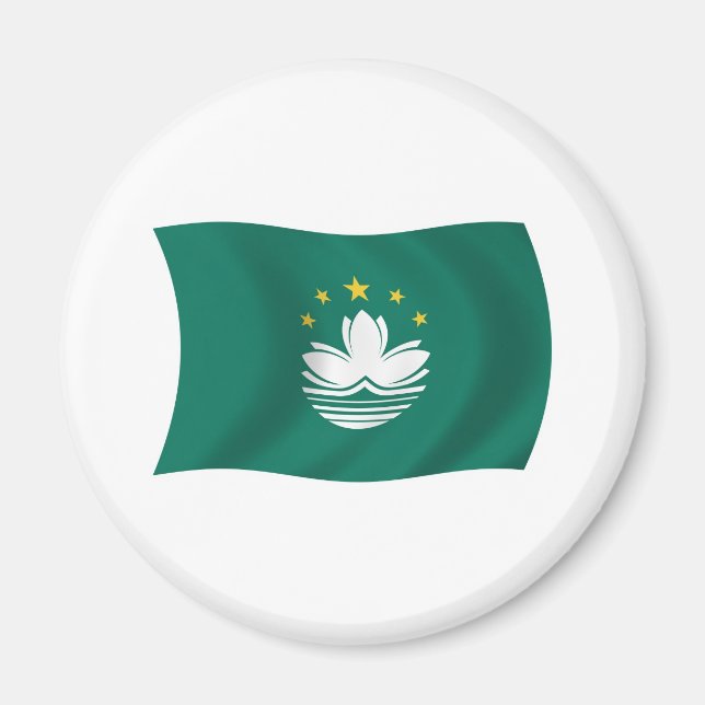 Macau Flagga Magnet (Framsidan)