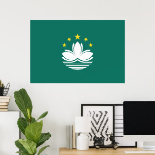Macau flagga poster