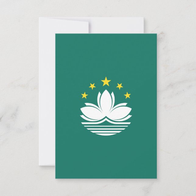 Macau flagga tack kort (Framsida)