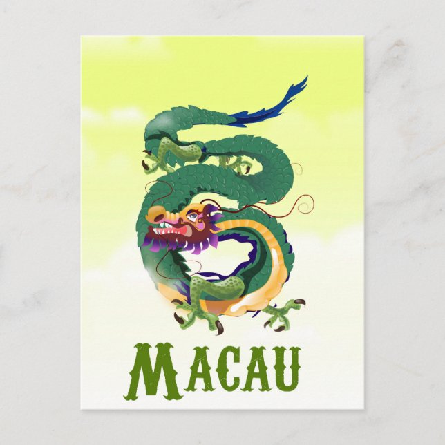 Macau Kina Vintage resemotiv affisch Vykort (Framsida)