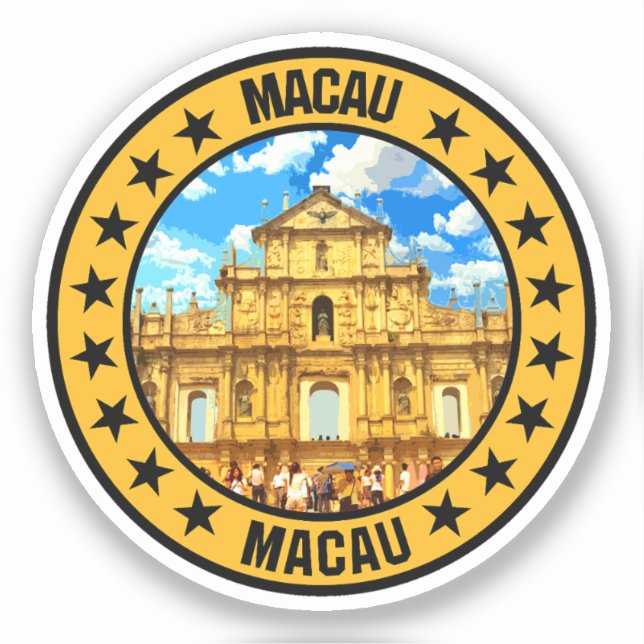 Macau Klistermärken (Framsida)