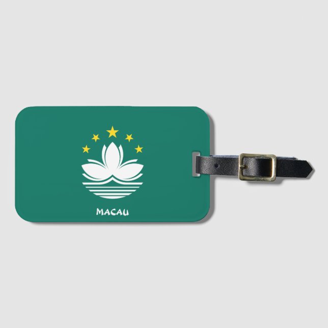 Macau National Flagga Patriotic Bagagebricka (Framsida horisontal)