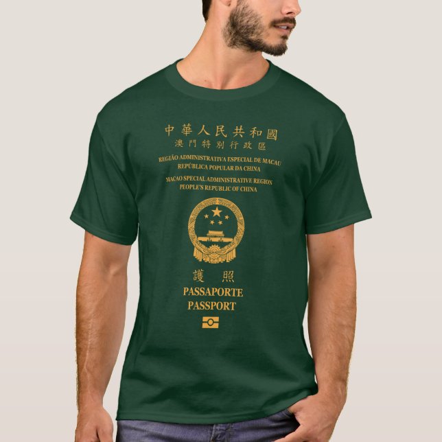 Macau passport t shirt (Framsida)