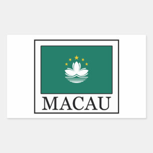 Macau Rektangulärt Klistermärke