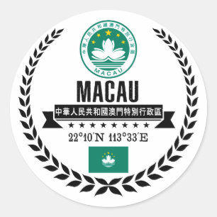 Macau Runt Klistermärke