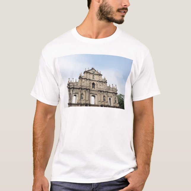 Macau S.A.R., China, Sao Paulo Facade Tee Shirt (Framsida)