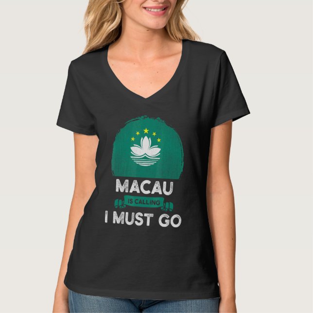 Macau säger att jag måste gå på kinesiskt arv P T Shirt (Framsida)