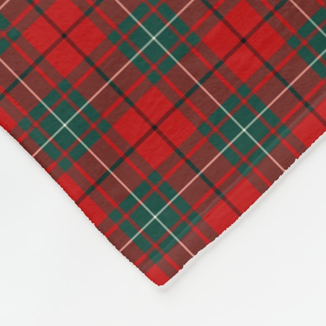 MacAulay Klan Red och Grönt Tartan Fleecefilt (Hörn)