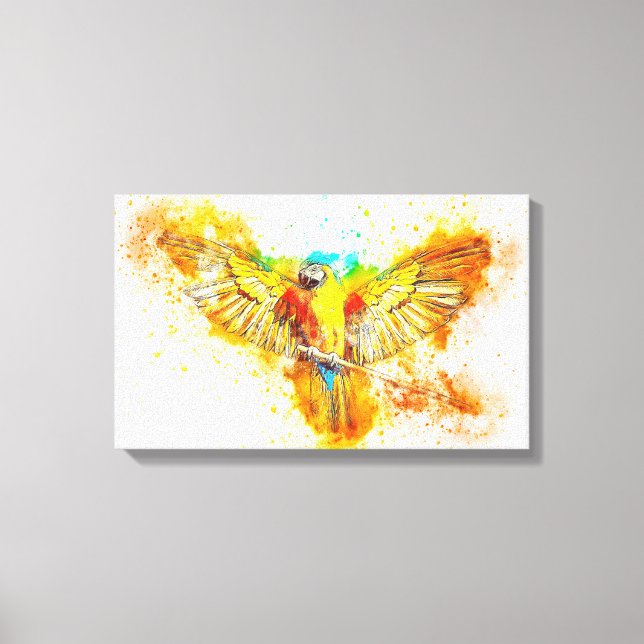 Macaw Canvastryck (Framsida)