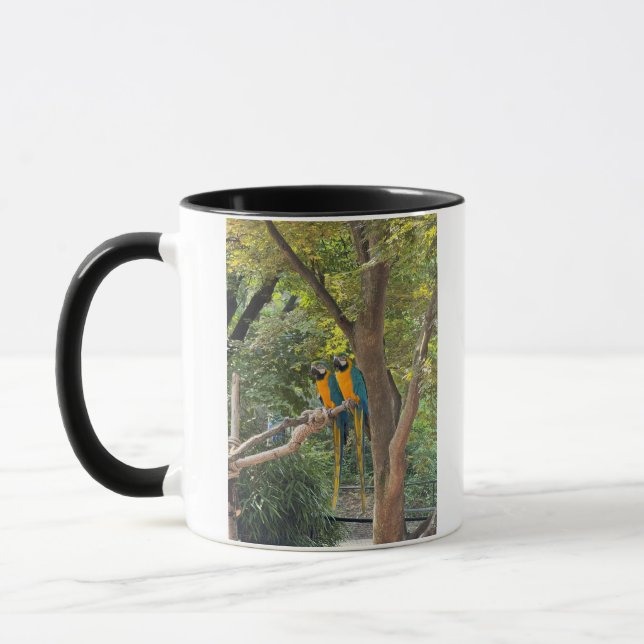Macaw-fåglar Foto-mugg Mugg (Vänster)