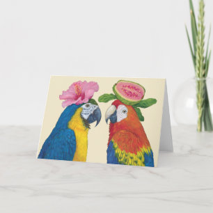 Macaw-hälsningskort Kort