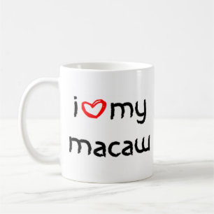 macaw hjärta kaffemugg