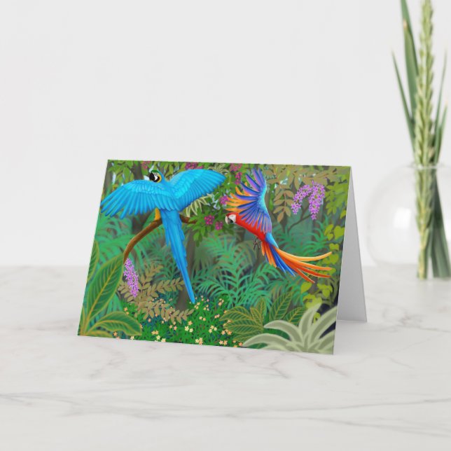 Macaw Jungle Card Kort (Framsida)