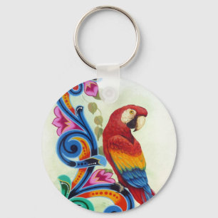 macaw nyckelring