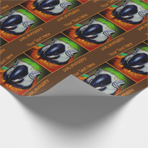 Macaw Parrot Ansikte Bird Art Personlig Presentpapper