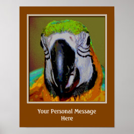 Macaw Parrot Ansikte Skapar din egen offert Poster