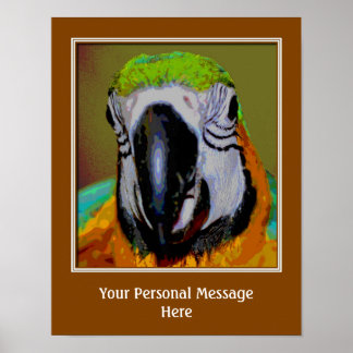 Macaw Parrot Ansikte Skapar din egen offert Poster