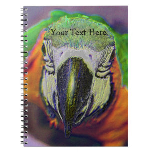 Macaw Parrot Bird Ansikte Animal Anteckningsbok Med Spiral
