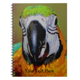 Macaw Parrot Bird Art Animal Notebook Anteckningsbok