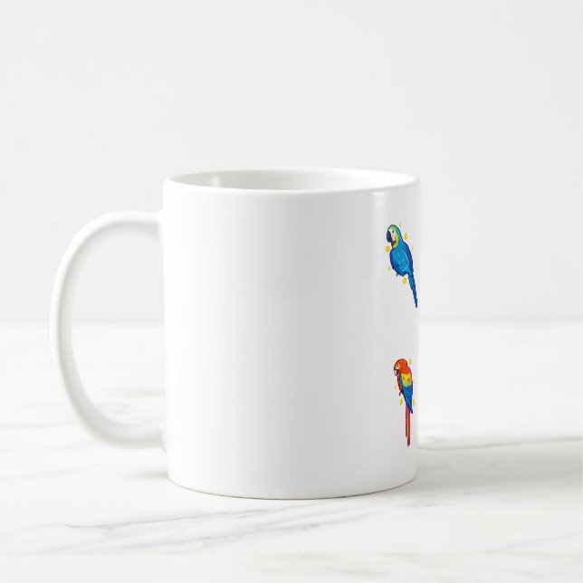 Macaw parrot Delight � Cute Animal Art Kaffemugg (Vänster)