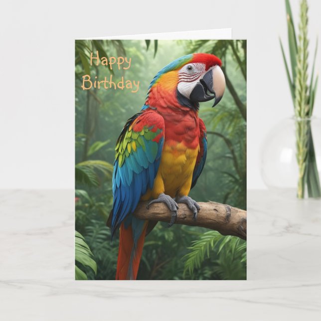 Macaw Parrot i Jungle Kort (Framsida)