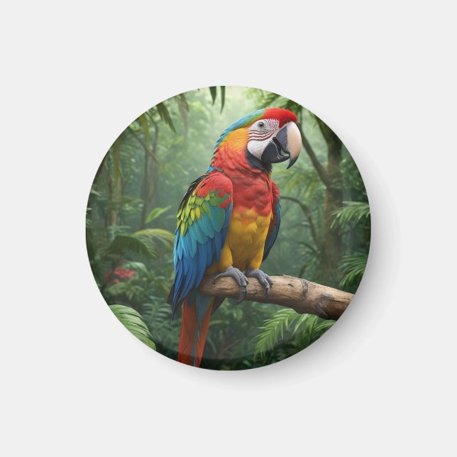 Macaw Parrot i Jungle Magnet (Framsidan)