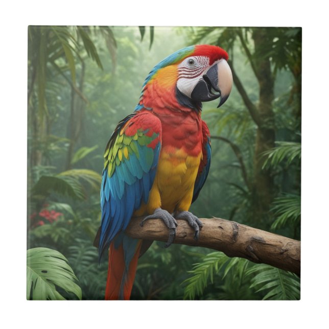 Macaw Parrot Kakelplatta (Framsidan)