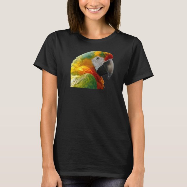 Macaw Parrot Multicolor Parrot Bird Ornithology T Shirt (Framsida)