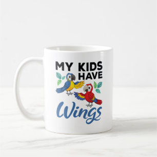 Macaw Parrot Owner Cute My Kids har Vingar Kaffemugg