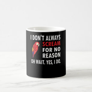 Macaw Parrot Owner presenterar Bird Scarlet Macaw Kaffemugg
