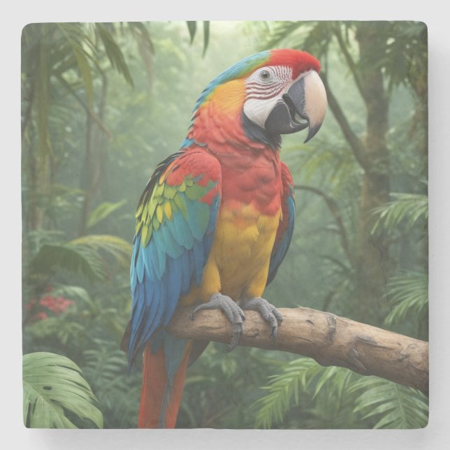 Macaw Parrot Stenunderlägg (Framsidan)
