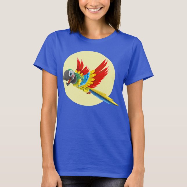 Macaw Parrot T Shirt (Framsida)