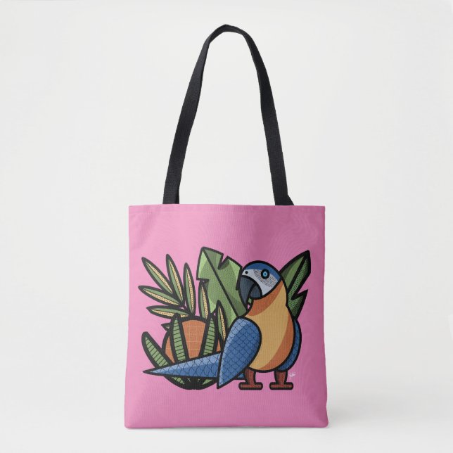 Macaw Parrot Tote bags Tygkasse (Framsida)