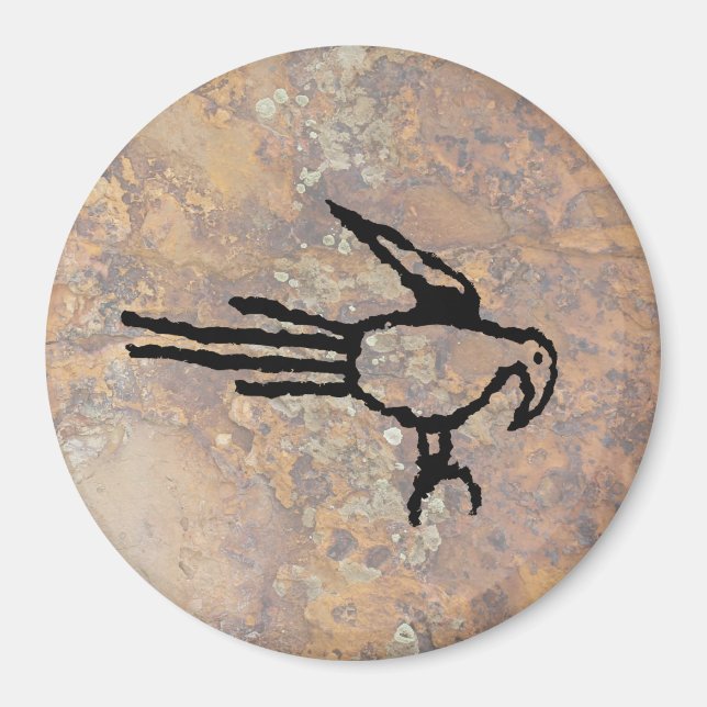 Macaw Petroglyph, Boca Negra Canyon, New mexico Magnet (Framsidan)