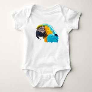 Macaw porträtt på en turkos bakgrund t shirt
