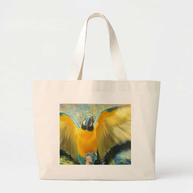 Macaw Tote Bag Jumbo Tygkasse (Framsidan)