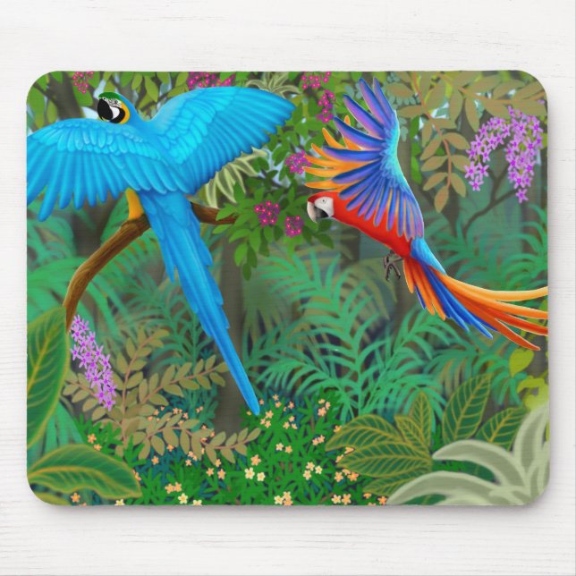 Macawdjungel Mousepad Musmatta (Framsidan)