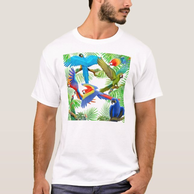 MacawdjungelT-tröja T-shirt (Framsida)