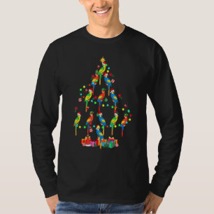 Macaws Julgran Ljus Santa Elf Macaw T Shirt