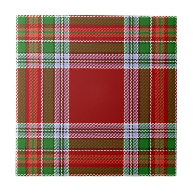 MacBain MacBean Klan Hunting Tartan Pput Mönster Kakelplatta (Framsidan)