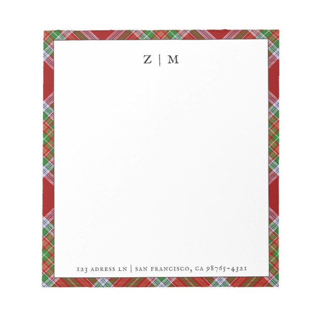 MacBain MacBean Klan Tartan Plade Mönster Anteckningsblock (Framsida)