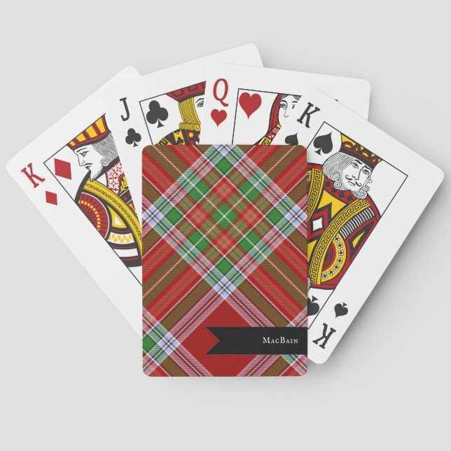 MacBain MacBean Scottish Klan Tartan Play Casinokort (Baksidan)