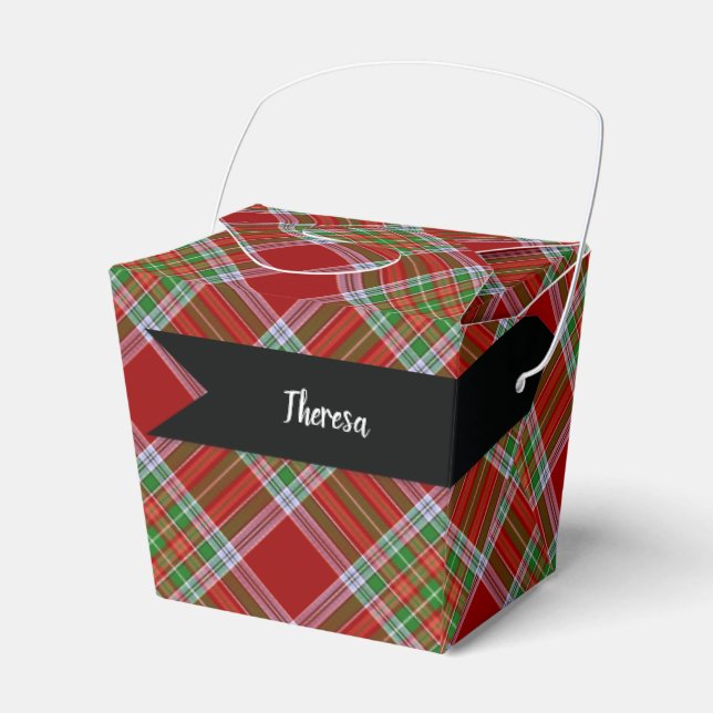 MacBain skotskt Tartan klanplaid Presentaskar (Framsidan Sidan)