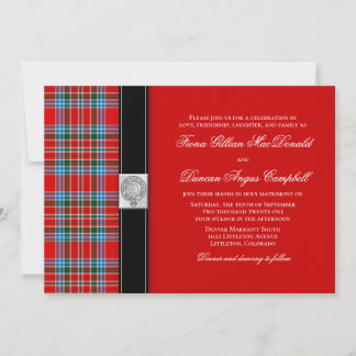 MacBean Ancient Tartan Wedding-inbjudan Inbjudningar