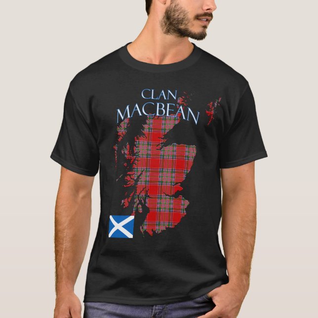 MacBean Scottish Klan Tartan Scotland T Shirt (Framsida)