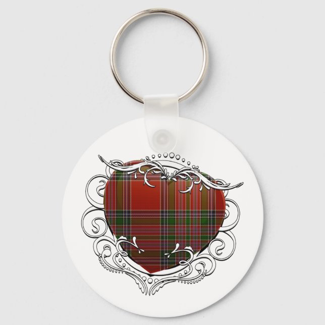 MacBean Tartan Heart Nyckelring (Framsida)